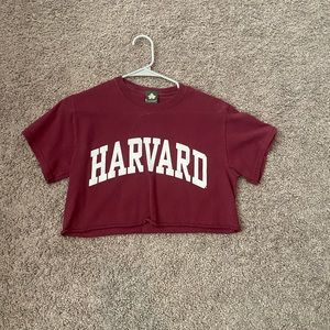harvard cropped tee